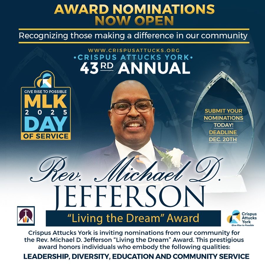 2024 Crispus Attucks York 43rd Annual MLK Day of Service, Michael D. Jefferson "Living the Dream" Award 