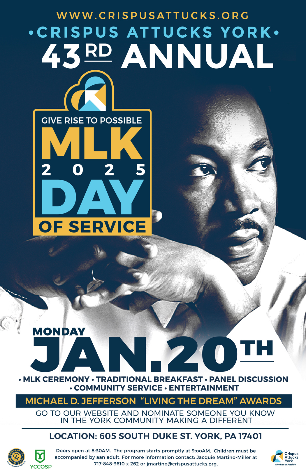 2024 Crispus Attucks York 43rd Annual MLK Day of Service, 2024 Micheal D. Jefferson "Living the Dream" Award