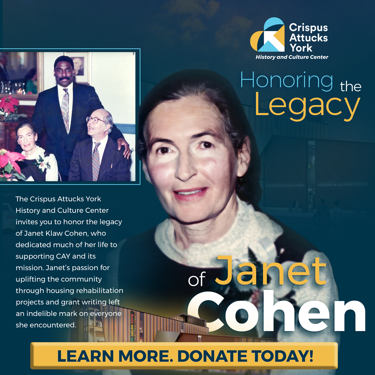 Honoring the Legacy of Janet Cohen CAYHCC