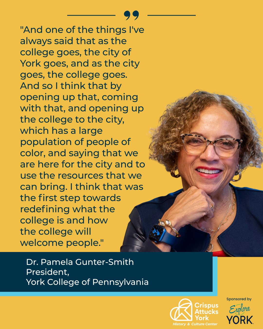 Dr. Pamela Gunter-Smith, President, York College Pennsylvania, Crispus Attucks York Black History Museum, Crispus Attucks York History and Culture Center, York Black History