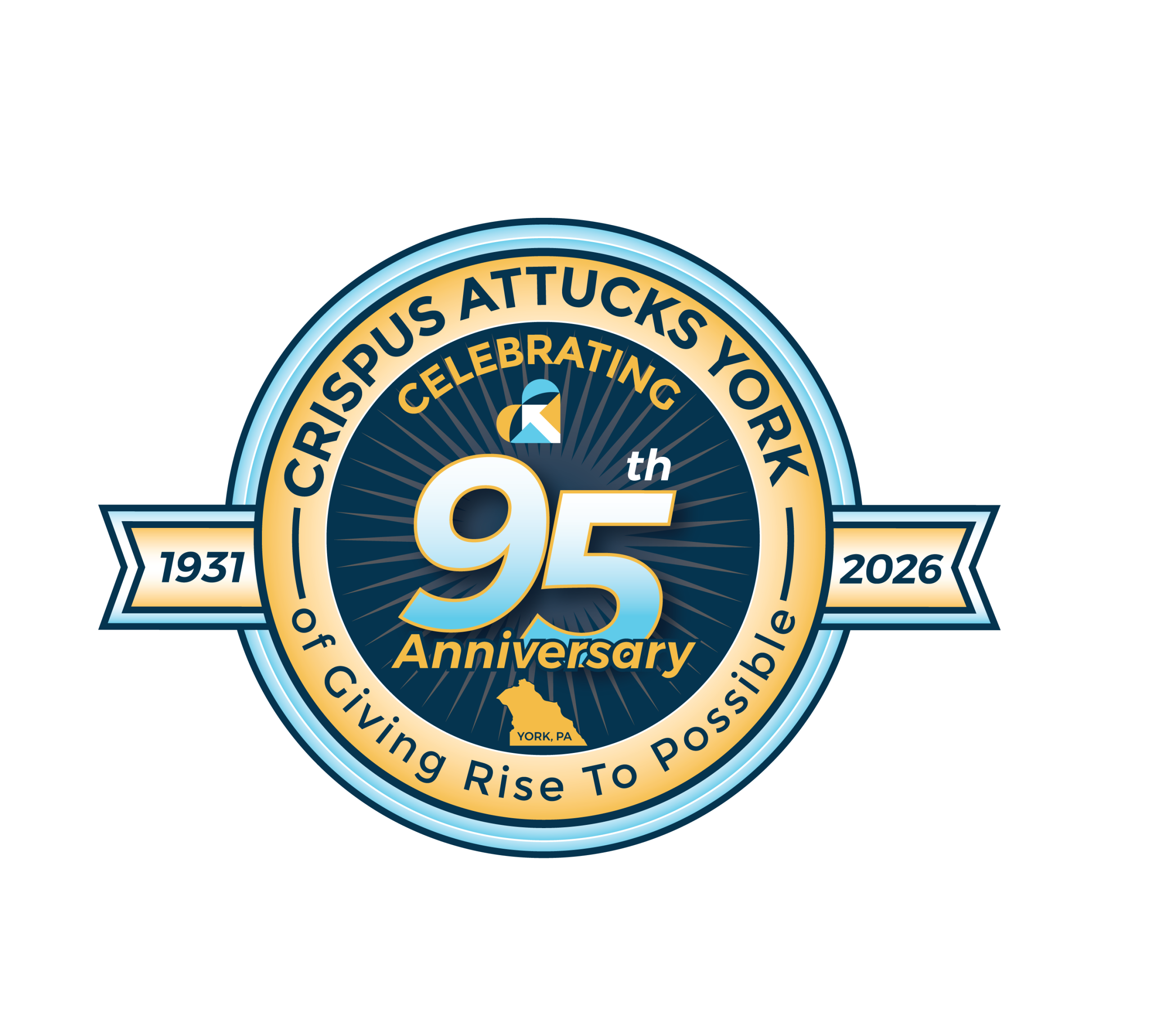 Crispus Attucks York Celebrating 95th Anniversary Logo