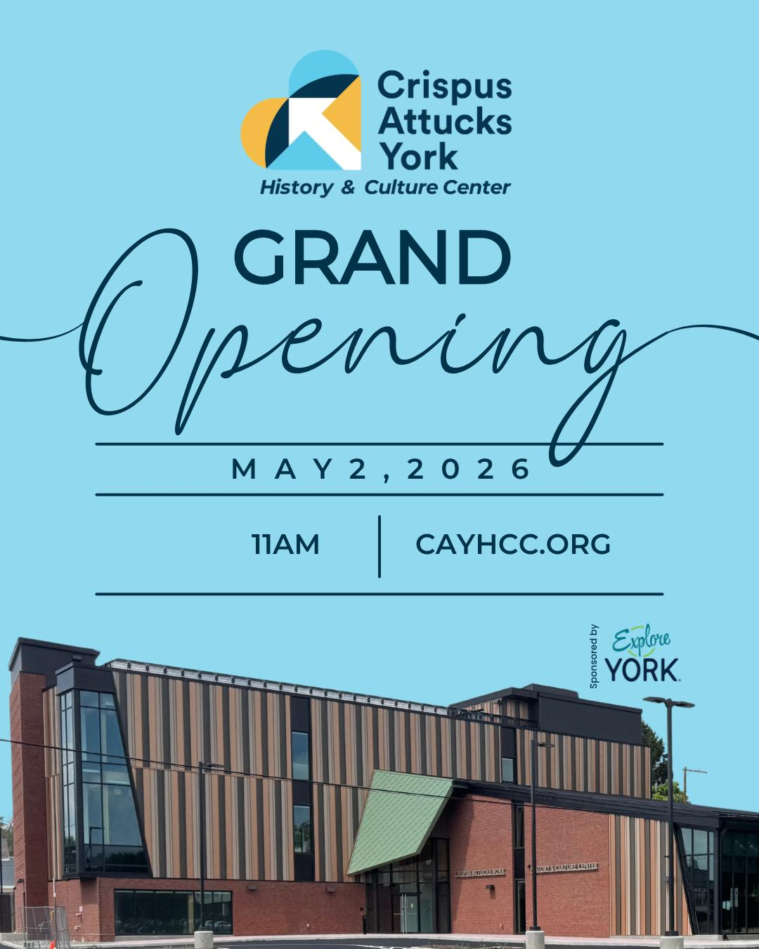 Crispus Attucks York History and Culture Center Grand Opening May 2 2026 York PA