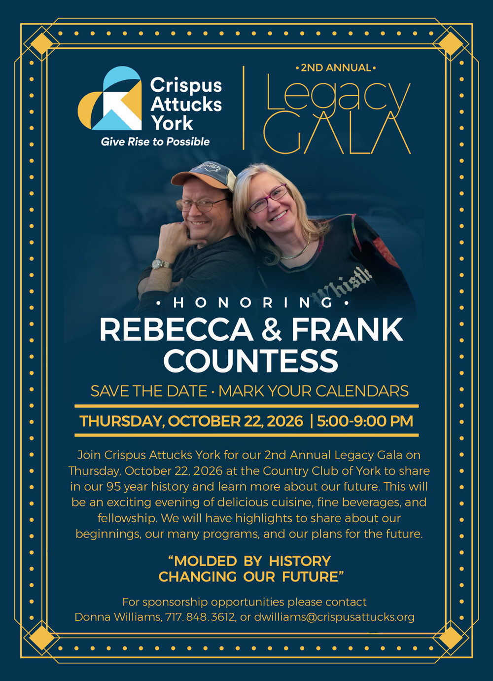 Rebecca & Frank Countess, Crispus Attucks York, 2nd Annual Legacy GALA Award Reciepents