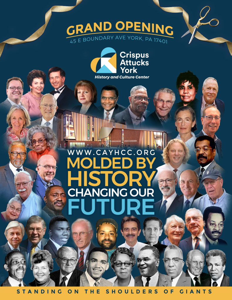 Crispus Attucks York History & Culture Center Brochure Cover, York PA Black History Museum, York Black History Center, Explore York PA Black History, Crispus Attucks York History & Culture Center Grand Opening, York PA, York County History Center
