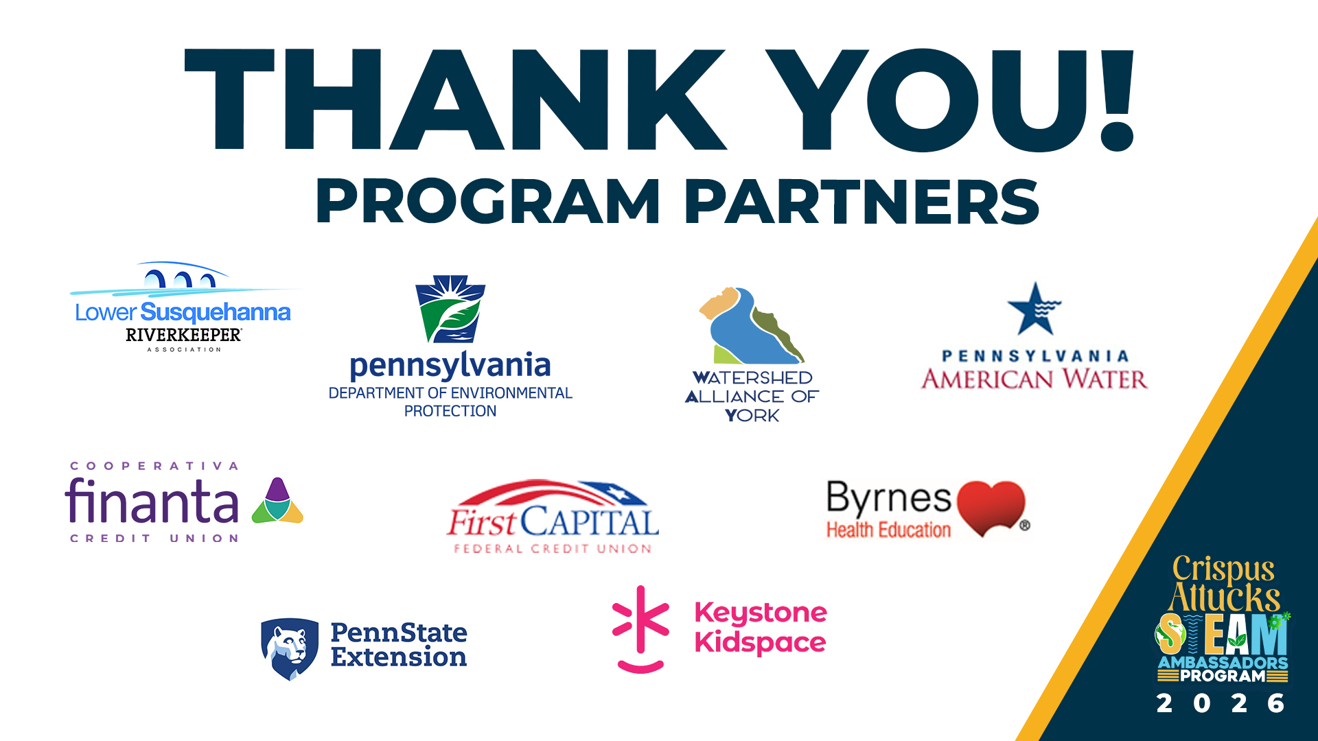 2026 Crispus Attucks Codorus STEAM Ambassadors Program  Partners