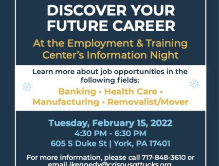 Employment & Training Center Information Night February 15, 2022 | 4:30 PM